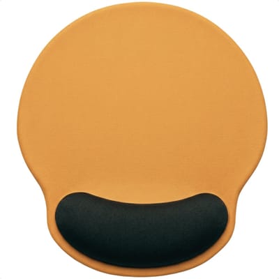 Techidna - Ergonomische Muismat met Polssteun - Geel & Zwart - Gelkussen - Antislip - Compact