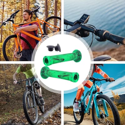Fiets stuurgrepen - Ergonomische handvatten - Comfortabel fietsen - Antislip textuur - 2 stuks - Groen