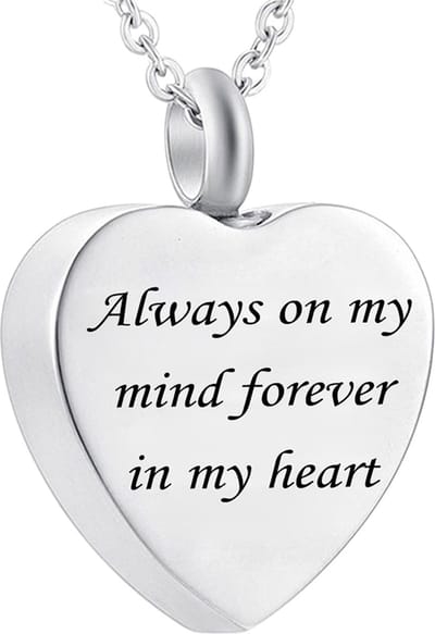 Luxe Ashanger - met Ketting - Voor As, Haren of Parfum - Assieraad - As Ketting - Gedenksieraad - Urn - Incl. As vuller en Opbergzakje - Forever in my Heart