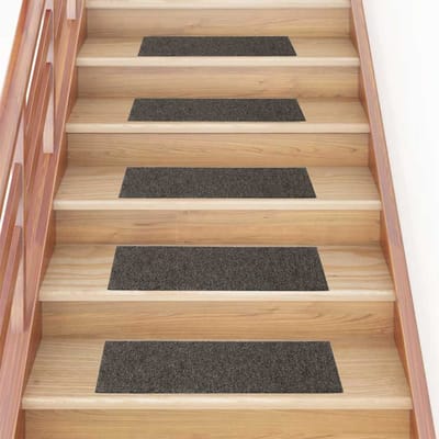 vidaXL - Trapmatten - Zelfklevend - 15 - stuks - 76x20 - cm - Antraciet - Rechthoekig