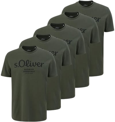 s.Oliver Heren t-shirt 5 pack Basic