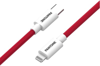 Pantone PT-CTL002-5R1 Lightning-kabel 1,5 m Rood, Wit