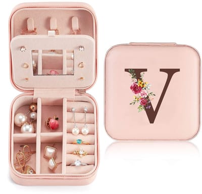 Dailygoods- Sieradenkistje Klein - PU-leer - Sieradenopslag - Cadeau voor Dames/Meisjes - Reisorganizer - Compact met Vakken - Juwelendoos