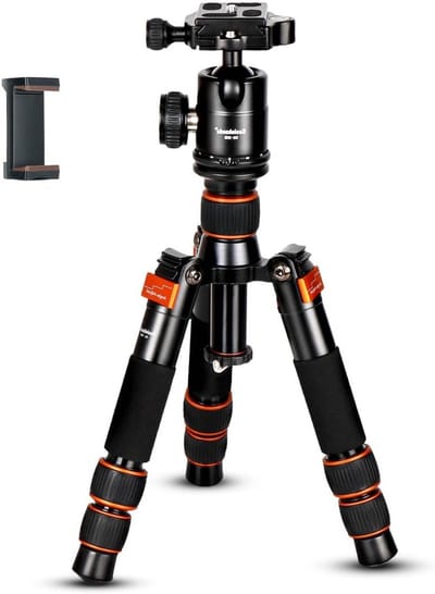 Mini Statief - Compact Statief - Fotografie Buiten - 360° Kogelkop - 55 cm - Zwart