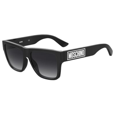 Moschino Zonnebril Met Grijze Gradient Glazen En Zwarte Accenten
