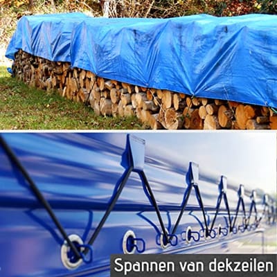 Rubberen Touw 6 mm x 20 m met Spiraalhaken - Bungee Koord voor Marine gebruik
