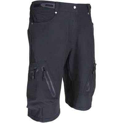 Baggy Shorts Fietsbroek Ademend Sport Losvallende Shorts Outdoor Casual Fiets Hardloopkleding met Rits M zwart