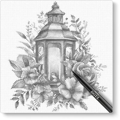 Lantaarn | Dot painting | 40x40cm | Dot painting | Oh My Dotz | Dots stippen | Diamond painting & Schilderen op nummer alternatief | Happy hobby