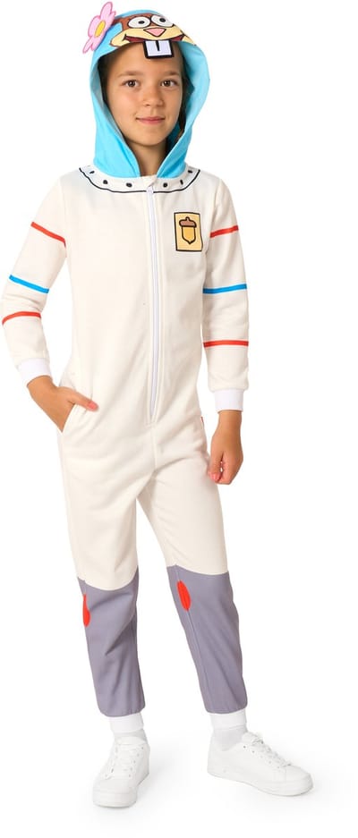 OppoSuits Sandy Kids Onesie - Jongens en Meisjes Verkleedpak - SpongeBob Kostuum - Maat 4 jaar