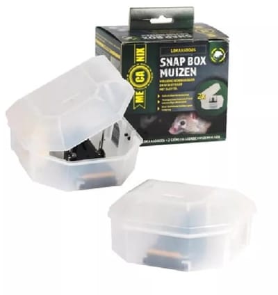 Mecanix snap box muizen met muizenval/rattenklem (2 stuks) - Effectieve Muizenval - Met gratis cheatsheet