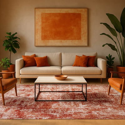 Binnen & Buiten Vloerkleed - 80 x 150 cm - Lola&Moi Paint Marrakech - Laagpolig Tapijt - Gerecycled PET - Made in Belgium - Circulair