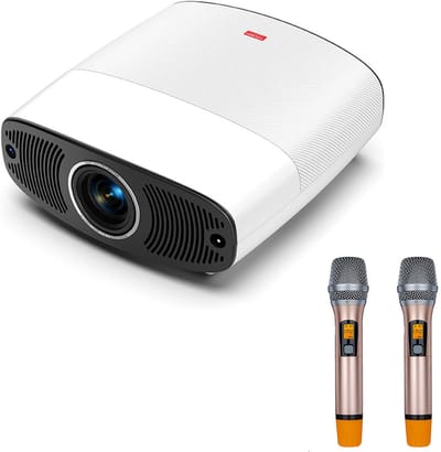 KZQ Slaapkamer Projector - Mini Draagbare Telefoonprojector - Ondersteunt Full Hd 1080p En 4k - Met Autofocus En Automatische Keystone Correctie - Geschikt Voor Voetbal Kijken - Wit