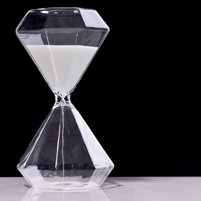 Zandloper Timer - Keukentimer Zandklok - Tijdmanagement Hulp - Diamant Vorm - 30 minuten - Wit