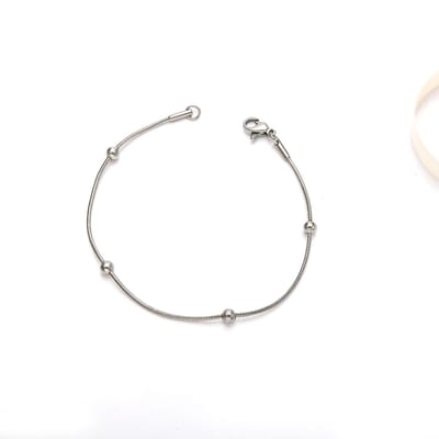 ABkettinkjes - Armbandje - Slang - Bal - Staal - RVS