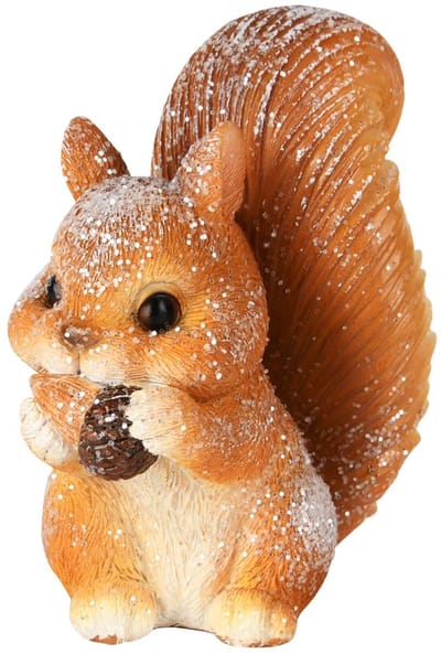 Dekoratief | Eekhoorn m/nootje, bruin, resina, 8x5x9cm | A255071