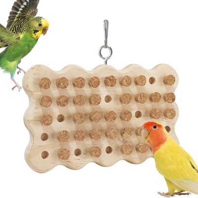 Vogel Kauwkurk - Vogel Speelgoed - Vogel Verrijking - Natuurlijk Houtmateriaal - 100 g - Houtkleur
