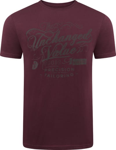 riverso Heren T-Shirt RIVLeon regular fit Rood L Ronde Hals Volwassenen - gemaakt van 100% katoen