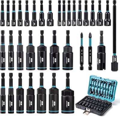 35-delige magnetische moerdriverset - impact bits met quick-release systeem voor slagboor en elektrisch gereedschap