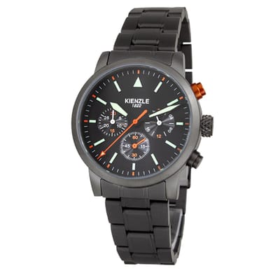 KIENZLE Horloge - Flieger - Quarz Chrono KC416I - Zwart - Lichtgevende Indexen en Wijzers