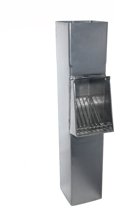Zinken Bladvanger Vierkant met RVS Rooster | 100 x 100 mm