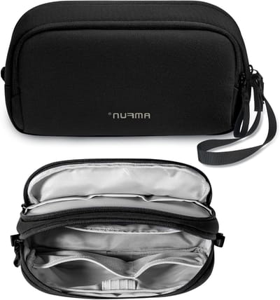 Draagbare Kabel Organizer, Waterdichte Accessoire Tas voor Elektronica, Ideaal voor Reizen en Opladers, Geschikt voor Telefoons, Powerbanks en Tablets, Zwart