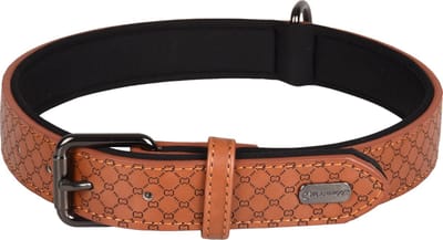 Flamingo Patti Met Neopreen - Halsband Honden - Halsband Patti Bruin Xxl 52-62cm 30mm - 1st - 130975 - 1st