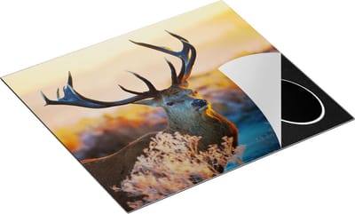 Chefcare Inductie Beschermer Hert tijdens de Zonsondergang - 60x50 cm - Afdekplaat Inductie - Kookplaat Beschermer - Inductie Mat