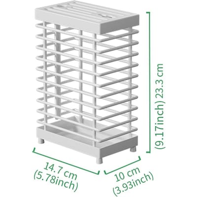 WMMO Porte-couteaux combiné multifonctionnel Acier inoxydable Antirouille et résistant à l'humidité Étagère de rangement pour outils de cuisine white