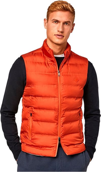 Hackett Hm402895 Lightweight Vest Oranje M Man