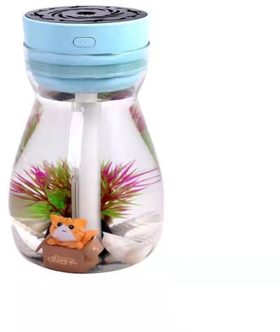 Schattige luchtbevochtiger voor kantoor en slaapkamer, luchtreiniger, USB opladen, kawaii luchtbevochtiger met LED-verlichting, bevochtigingsfles