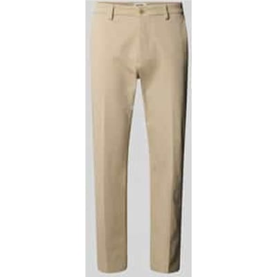 regular fit stoffen broek van katoenmix