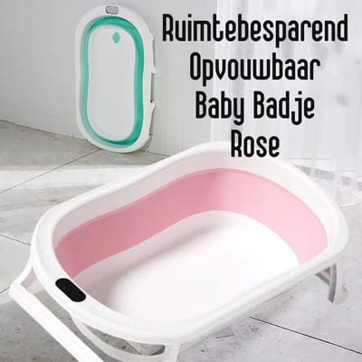 Allernieuwste.nl® Opvouwbaar Opklapbaar BabyBad met Standaard Kinderbadje Babybadje Kleur Rose