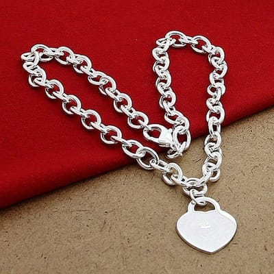 Andara Sterling Prachtige Hartvormige Hanger Ketting voor Vrouwen Mode Bruiloft Verloving Sieraden Cadeau white