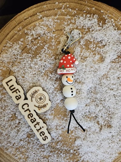 Sleutelhanger Kerst Sneeuwpop