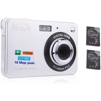 Caméscope vidéo appareil photo numérique HD compact 18MP 2.7 With Two Batteries blanc