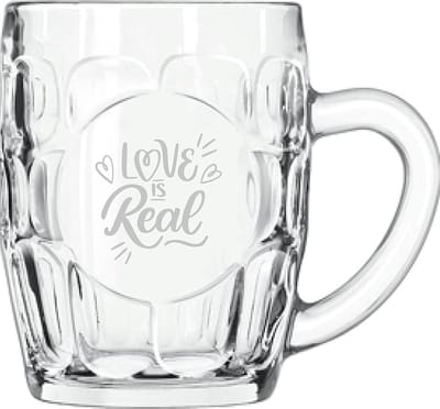 Gegraveerde Bierpul 55cl Love is real - valentijnsdag - valentijn