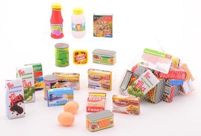Speelgoed boodschappen - 18x - supermarkt accessoires - winkeltje spelen - voor kinderen