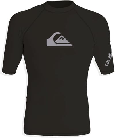 Quiksilver - UV-Zwemshirt met korte mouwen voor jongens - All time - Zwart - maat 146-152cm