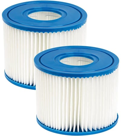 Dailygoods - Zwembadfilter - Cartridge voor Intex PureSpa - 2 stuks - 108 mm diameter - Vuilverwijdering - Geschikt voor zwembaden - Waterfilter