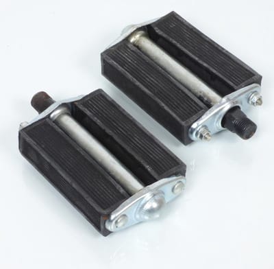 Paar fietspedalen met schroefdraad 9/16 ø14,3 mm, vintage look, zwart, nieuw