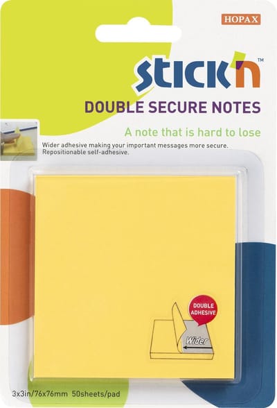 Stick'n Sticky Notes - Extra Brede Lijm Laag - 76x76mm - Mango - 50 Memoblaadjes