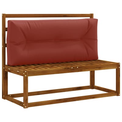 vidaXL - Palletrugkussen - VIANEN - 100% - Polyester - Rood - 120 - x - 40 - x - 12 - cm