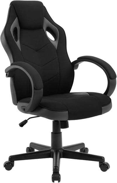 Gamingstoel – Ergonomische - Racing - Bureau - Verstelbare Bureaustoel - met Armleuningen - Kantelfunctie – 360° Draaiend – Hoge Rugleuning – 150 kg Draagvermogen - Grijs