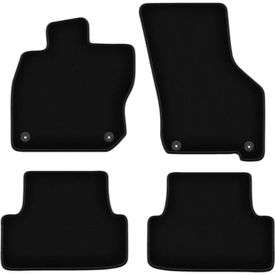 BASIC zwarte veloursmatten voor: Volkswagen Golf VIII eTSI alltrack, hatchback, stationwagen, variant (2020-)