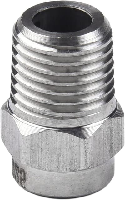 Hogedrukreiniger Mondstuk - Reinigingsmondstuk Hogedruk - Terras Reinigen - Roestvrij Staal - 1/4 inch NPT - Zilver