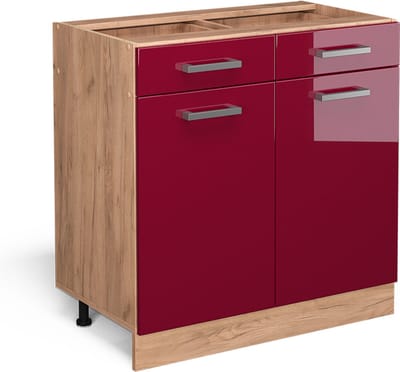 Vicco R-Line Keukenonderkast – 80 cm zonder werkblad Rode hoogglans