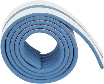 Veilige hoek- en randbescherming van schuim voor kinderen - 6.5ft blauwe kussenstrip voor kinderveiligheid, schokabsorberend en latexvrij
