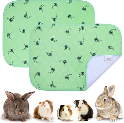 VANESTE Bodembedekking Knaagdieren en Konijnen - Cavia Fleece Liner met Antislip dots - Strooiselmat - Stofvrij - Wasbaar - 60x45 cm - 2 Stuks
