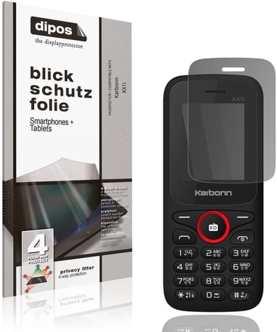 dipos – Matte Privacy Screenprotector geschikt voor Karbonn KX1i | Anti-Spy Beschermfolie