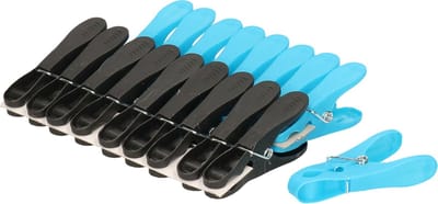 DID Wasknijpers - 18 cm - blauw en zwart - kunststof - knijpers